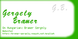 gergely bramer business card